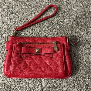 Charming Charlie Red Bow Wristlet Purse
